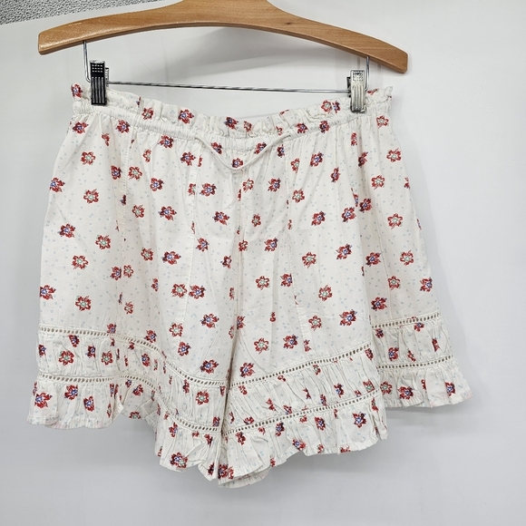 Free People Cambridge Printed Pull-On Ruffle Floral Shorts Womens Small New - Picture 6 of 7